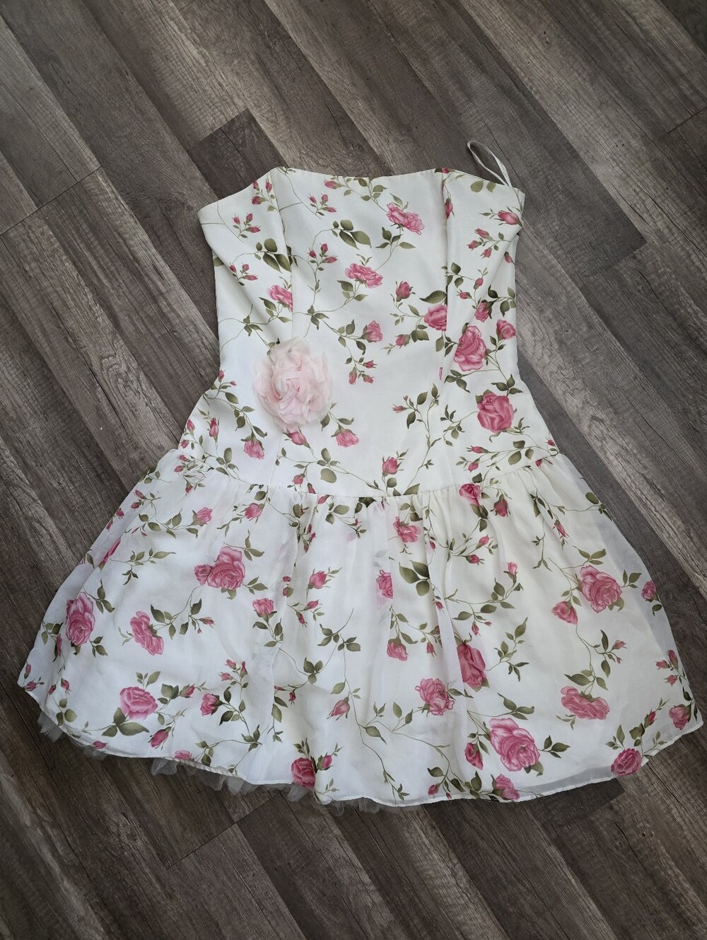 Vintage GUNNE SAX JESSICA MCCLINTOCK  Floral Tea Party Dress Cottage Pink Rose